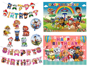 PAW Patrol Balloons Banner Backdrop foil balloons Kids Birthday Party Decoration