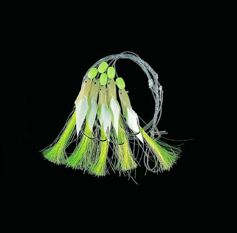 DEGA Shrimp-Paternoster  5 Haken Gr. 2/0, Meeresvorfach Dorschvorfach Seelachs - Bild 1 von 1