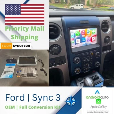Ford Navigation F150 SYNC 2013-2014 2 a 3 CarPlay Android kit de actualización automática OEM Foto 1 de 4