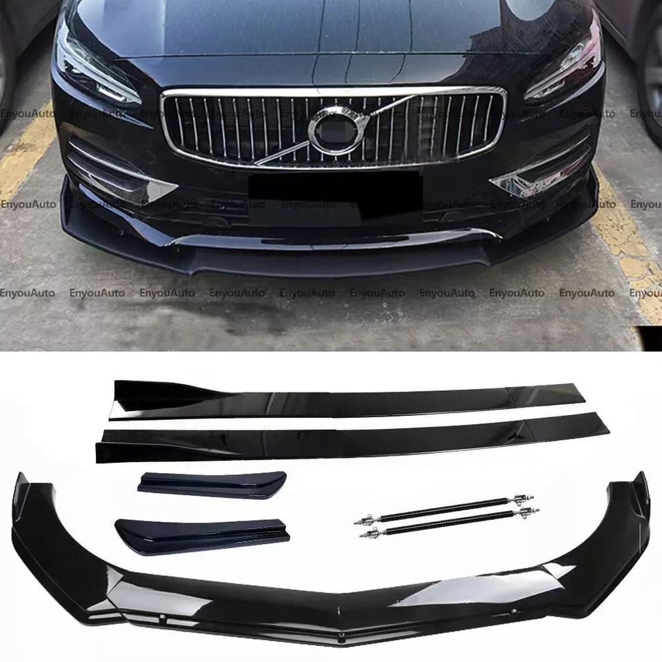 Front Bumper Lip 86" Side Skirt Rear Bumper Lip Black For Volvo S60 S80 S90 Foto 1 de 4