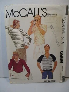 McCall's Pattern 6996 Men's Sz X-Large (46-48) Pullover Tops Stretch Knits Only - Picture 1 of 10