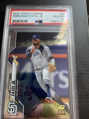 2020 Topps Chrome Ben Baller #84 Fernando Tatis Jr. PSA 10 Gem Mint - Image 1 of 2