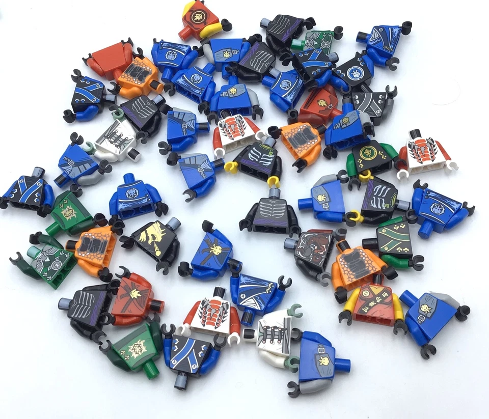 LEGO LOT OF 50 NINJAGO TORSO PIECES BODY CHEST PARTS MIX KAI JAY COLE & MORE - Image 1 of 1