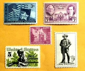 THE ALAMO,DAVEY CROCKETT,SAM HOUSTON,TEXAS ,U.S.POSTAGE STAMPS,MNH - Picture 1 of 1