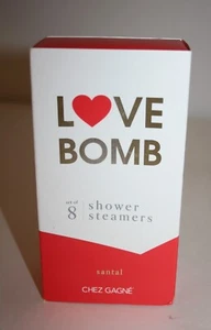 Love Bomb Set of 8 Shower Steamers Santal Aromatherapy - Picture 1 of 6