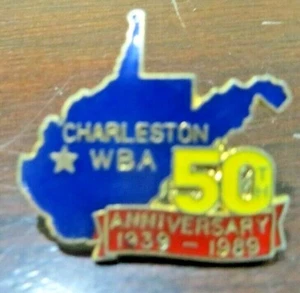 CHARLESTON WEST VIRGINIA W.B.A. 50 YR ANNIVERSARY BOWLING TOURNAMENT 1989 PIN - Picture 1 of 2