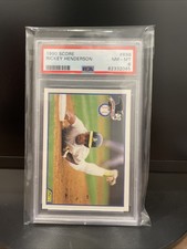Rickey Henderson HOF 1990 Score #698 PSA 8