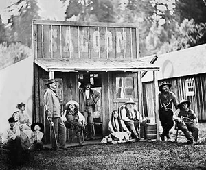 ANTICA VECCHIA FOTOGRAFIA INTERNA WEST 8X10 REPRO STAMPA DI WESTERN SALOON # 20 - Foto 1 di 1