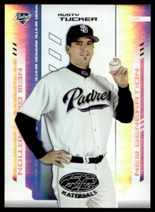 2004 Leaf Certified Materials Mirror Autograph White Rusty Tucker Auto 094/100