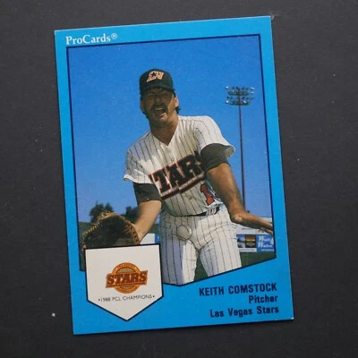 1989 ProCards KEITH COMSTOCK⚾🥜 +Las Vegas Stars Team AUTOS Alomar, Cora, Baerga - Image 1 of 4