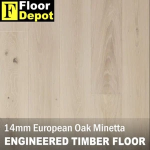 Free postage T&G 14mm European Minetta Oak Engineered Timber Floor $59/m2 - Picture 1 of 4