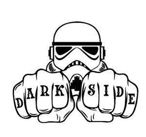 Calcomanía de vinilo de alta calidad Stormtrooper "Darkside" 4,5" - Imagen 1 de 3