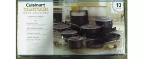 Cuisinart 64-13 13 Piece Contour Hard Anodized Cookware Set, Dark Slate Gray - Picture 1 of 1