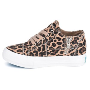 leopard hidden wedge sneakers
