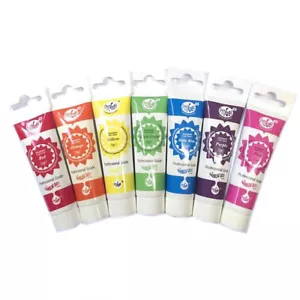 Rainbow Dust PRO GEL 7 Pack Rainbow Colours Edible Cake Decorating Sugar craft - Picture 1 of 1