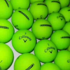 24 Matte Green Callaway Supersoft Used Golf Balls - 4A/5A Grades AAAA / AAAAA - Picture 1 of 5