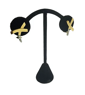 Tiffany & Co Paloma Picasso Kiss X Diamond Earrings In 18K Yellow Gold - Image 1 of 4