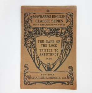 Maynard's English Classic Series #55 "The Rape of Lock"  Alexaner Pope - Picture 1 of 6