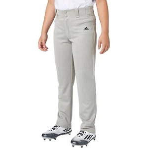 Adidas Boys Pants Triple Stripe Traditional Baseball Pants Gray Size XXS New - Picture 1 of 4