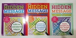 3 New Hidden Message Word-Finds Puzzle Book Vol#143,144,145 Search,Hunt,Activity - Picture 1 of 8