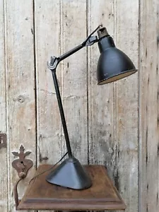FRENCH ANTIQUE INDUSTRIAL DESIGN DESK LIGHT LAMP FROM GRAS N205 - Picture 1 of 11