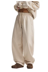 Men Unisex Heavyweight Sweatpants Fleece Lined Wide Leg Cotton Elastic Waisted - Picture 1 of 50