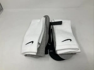 Calcetines para hombre Nike Everyday Plus Dri Fit Crew - negros/blancos/grises, talla M paquete de 6 - Imagen 1 de 3