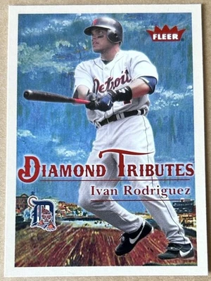 IVAN RODRIGUEZ HOF 2005 FLEER DIAMOND TRIBUTES Card #DT 16 NM-MT Condition - Image 1 of 2