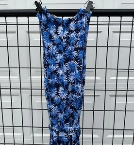 Michael Kors Blue Floral Sleeveless Halter Maxi Dress - Women's Small w/ Tags - Picture 1 of 7