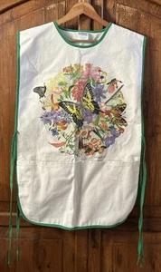 VINTAGE JOSEPH’S COLOURS GARDENING COBBLER APRON Cottage Core Farm House Butterf - Picture 1 of 6