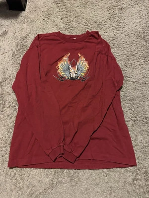 Y2K Flaming Eagle manga larga talla XL Foto 1 de 3