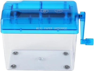 Distruggidocumenti Manuale, Distruggi Documenti a Manovella Mini Portatile Manua - Immagine 1 di 4