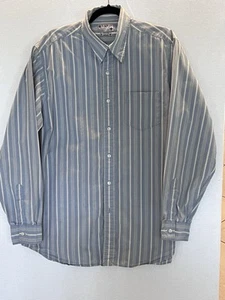 Lucky Brand blau strukturiertes gestreiftes Western Hemd Herren XL Extra Large Cowboy (LESEN) - Bild 1 von 9