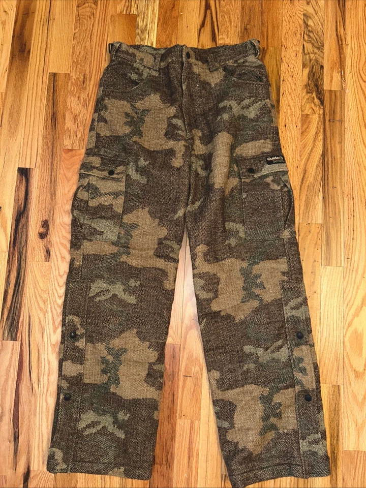 Calça de caça Gander Mountain lã Guide Series Tech 2.0 34x30 verde camuflada forrada - Imagem 1 de 4