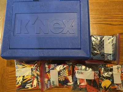 K’NEX Lot 6 lb 2 oz Case+Parts Cleaned Sorted Rods Wheels Gears Platforms & More - Image 1 of 4
