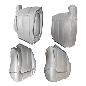 Leather Seat Covers Gray Fit For Chevy Silverado 1999 2000 2001  2002 - Bild 1 von 24
