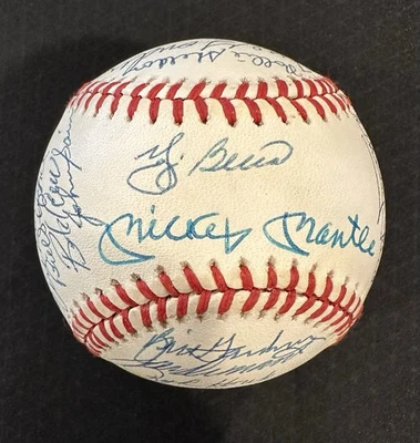1961 Yankees Team Signed Autographed  Baseball, Mantle, Berra JSA LOA Yankees - Image 1 of 4