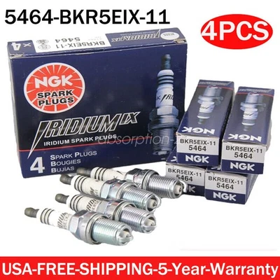 4PCS NGK Iridium IX Spark Plugs BKR5EIX-11 5464 For Toyota Mitsubishi Mazda USA - Image 1 of 4