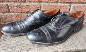 Zapatos Allen Edmonds STRAND Para Hombre Talla 14D Cuero Negro Brogue Con Cordones Negocios - Imagen 1 de 12