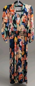 Maxi abito Corey Lynn Calter Anthropologie The ISLA in campo di papavero taglia M boho - Foto 1 di 10