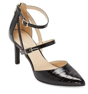 Liz Claiborne Harvey Damengröße 7,5 M, spitz zulaufende Stiletto-Pumps. Schwarz OHNE BOX - Bild 1 von 4
