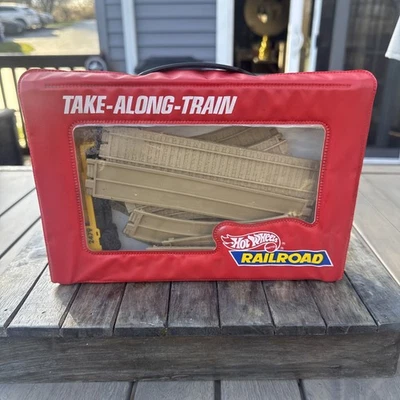 Hot Wheels Railroad 1983 1984 Take Along Train 12 Piece Track With C & O Case - Image 1 of 4