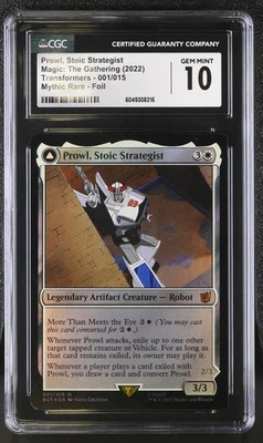 PROWL, STOIC STRATEGIST Transformers Foil CGC 10 MTG [Nostalgium] - Image 1 of 2