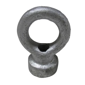 Wire Fencing Galvanised Eye Nut 10MM (M10 Wire Strainer Post Loop Ring) - Picture 1 of 12