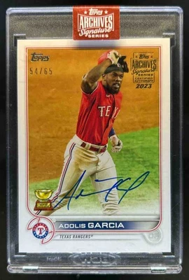 2023 Topps Archives Signature Series Adolis Garcia Auto Autograph #54/65 Rangers - Image 1 of 2