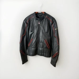 VTG HEIN GERICKE real Leather Motorcycle Jacket Thermo Lined size 48 - Picture 1 of 22