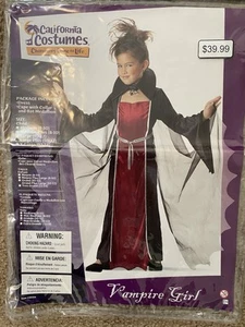 Vampire Girl Costume California Costumes Girls Size Large Plus Black And Red - Picture 1 of 10