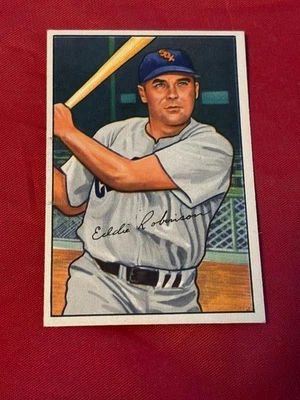 EDDIE ROBINSON #77 1952 BOWMAN SET BREAK BASEBALL - Image 1 of 2