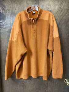 Suéter Paul & Shark Yachting Para Hombres 3XB Marrón/Ornage Lana Tejido 1/4 Cremallera LEER - Imagen 1 de 7