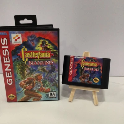 Castlevania Bloodlines Authentic Sega Genesis Cartridge RARE w/ 3rd Party Case - Image 1 of 4